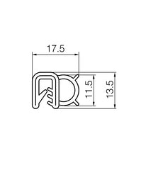 051- 汎用ウエザーストリップ(金具入り)品番:DR-12 1M単位切売り 切売り