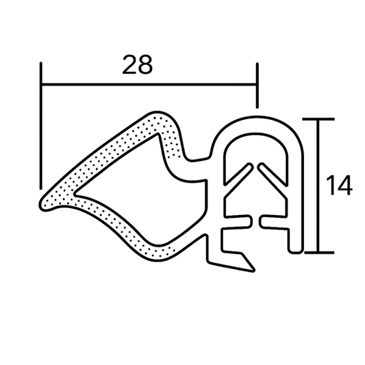 139- 汎用ウエザーストリップ（金具入り）品番：DR-71　1M単位切売り　